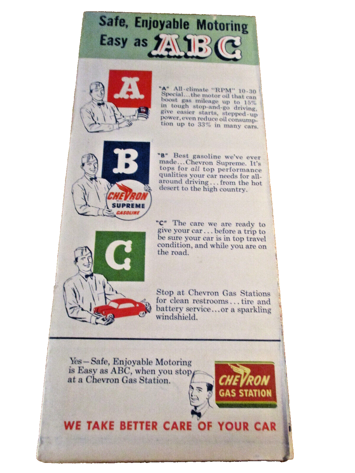 1950's Chevron Standard Oil Company New Mexico Road Map / Look!