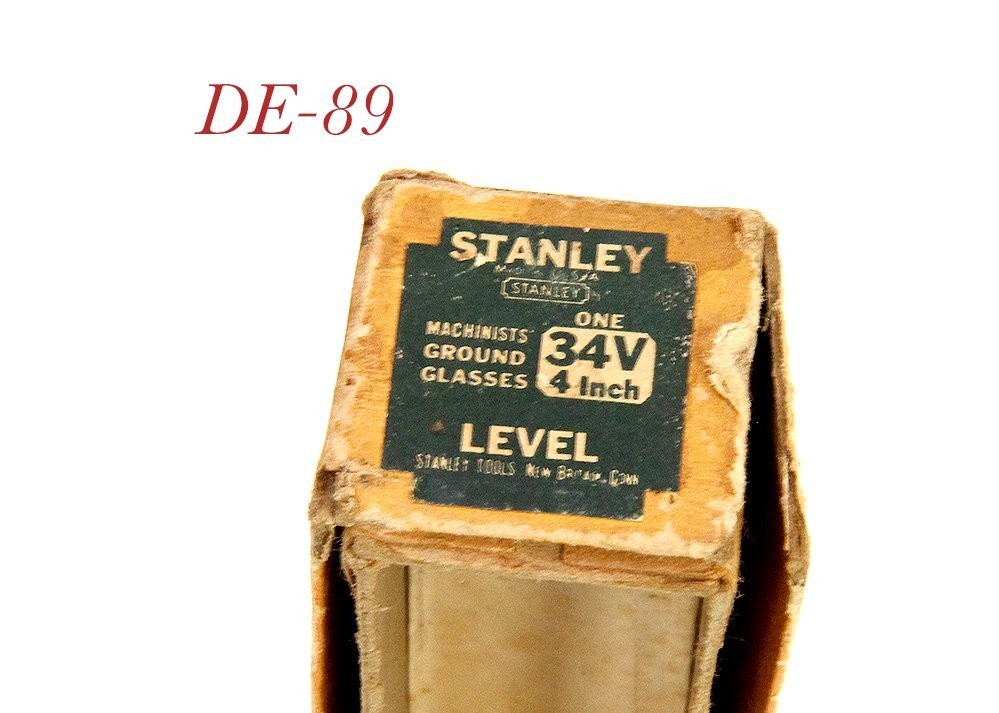mini 4 inch STANLEY 34 V Machinist Level tool w box