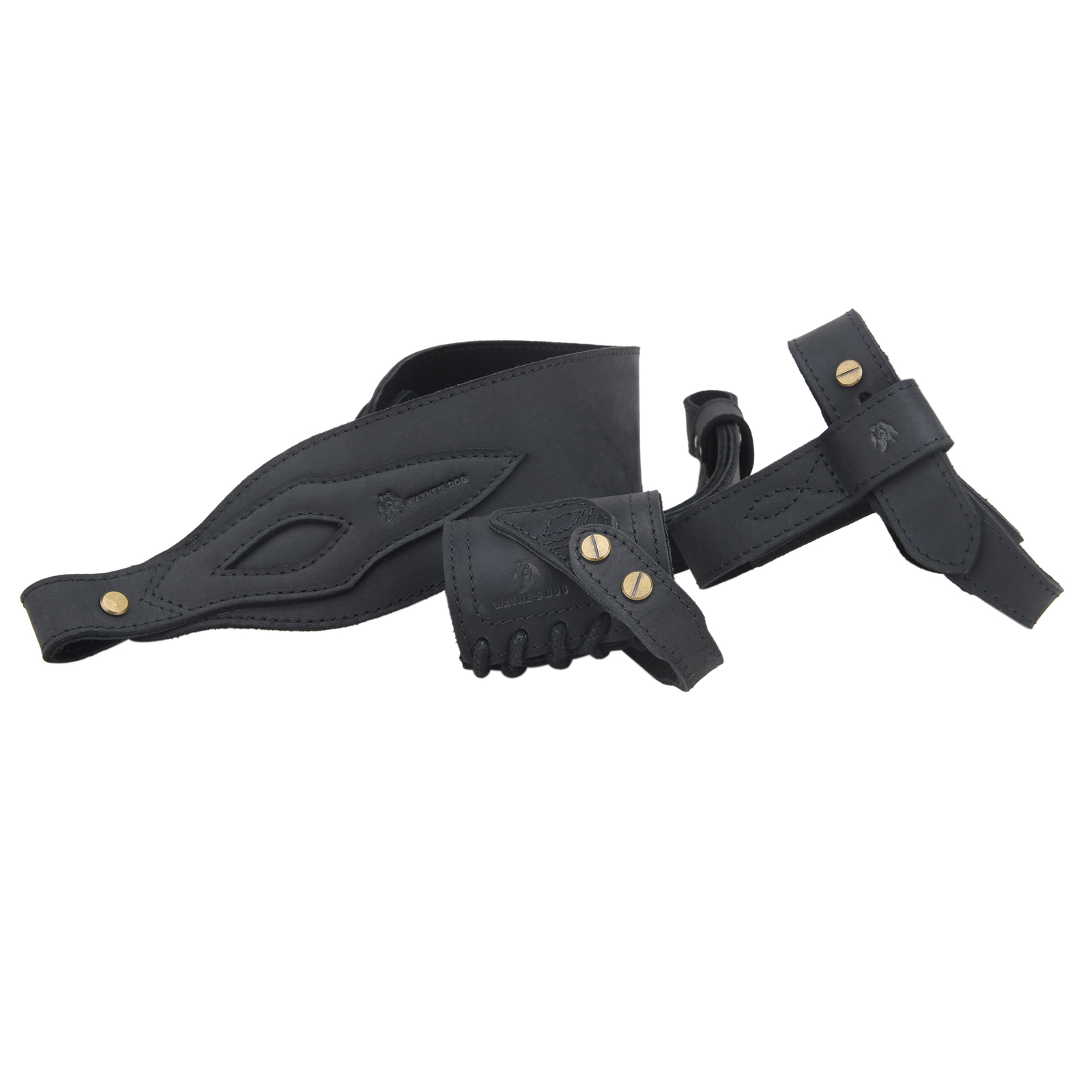 1 Suit Leather Rifle No Drill Harnessed Buttstock + Sling Loop + Shoulder Sling