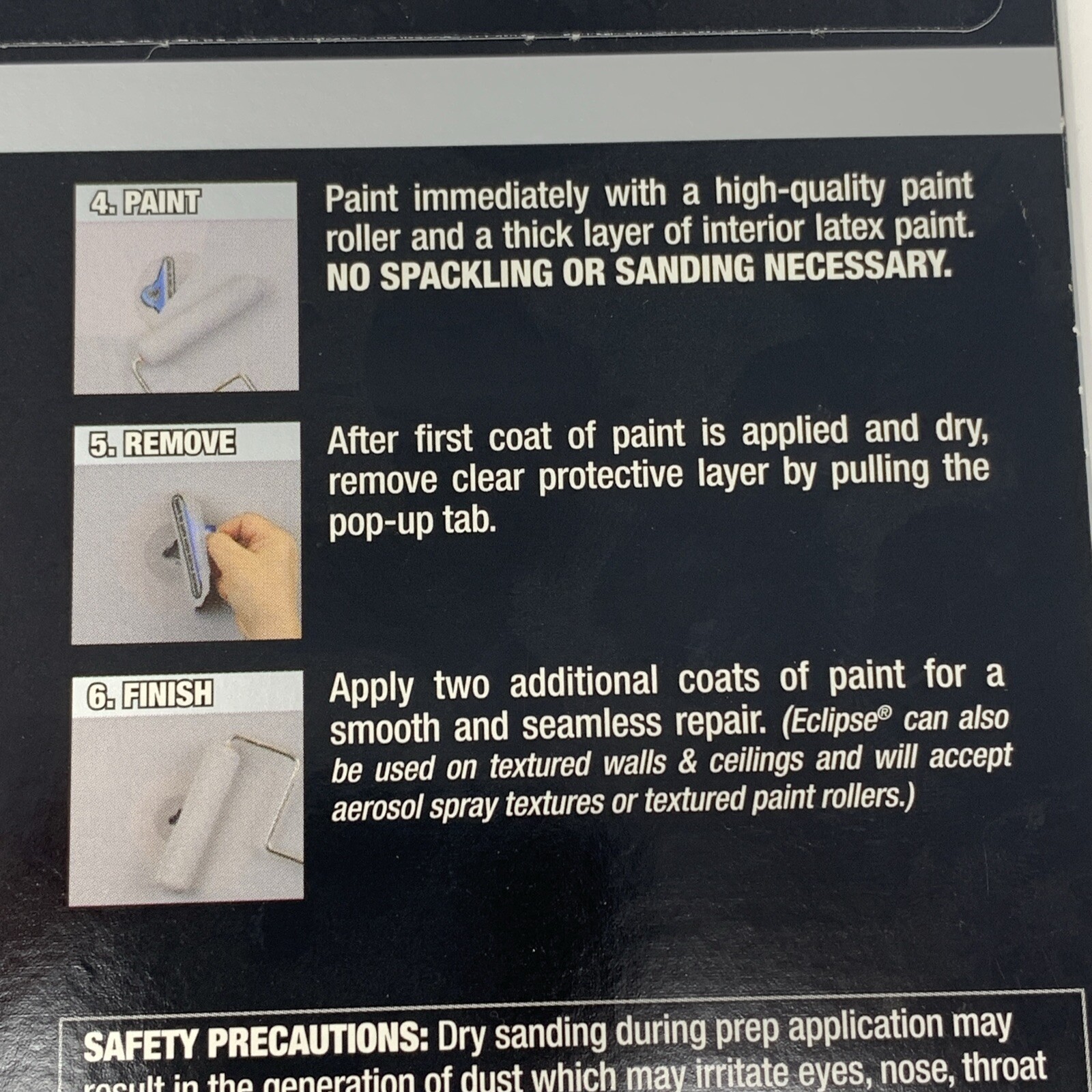 DAP Eclipse Rapid Wall / Ceiling Repair Patch Includes 4 - 2" Patches NEW