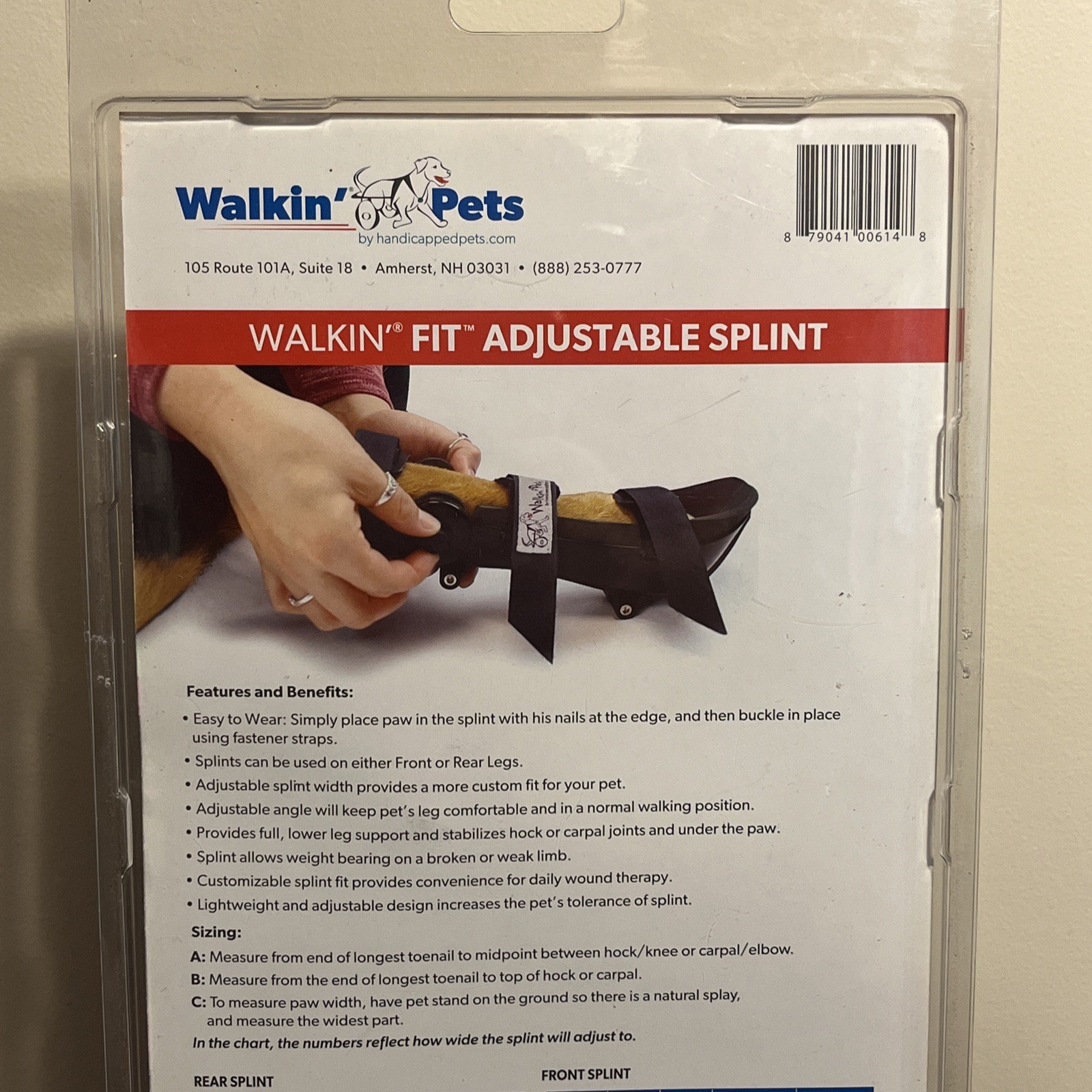 Walkin’ Pets Walkin’ Fit Adjustable Splint Extra Large Dogs