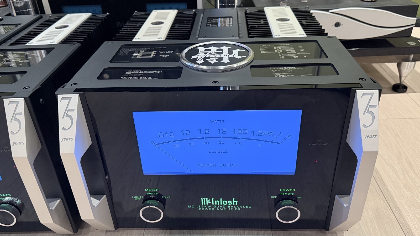 McIntosh MC1.25KW 75th Anniversary Monoblock Mono Amplifiers w Box & Manual MINT