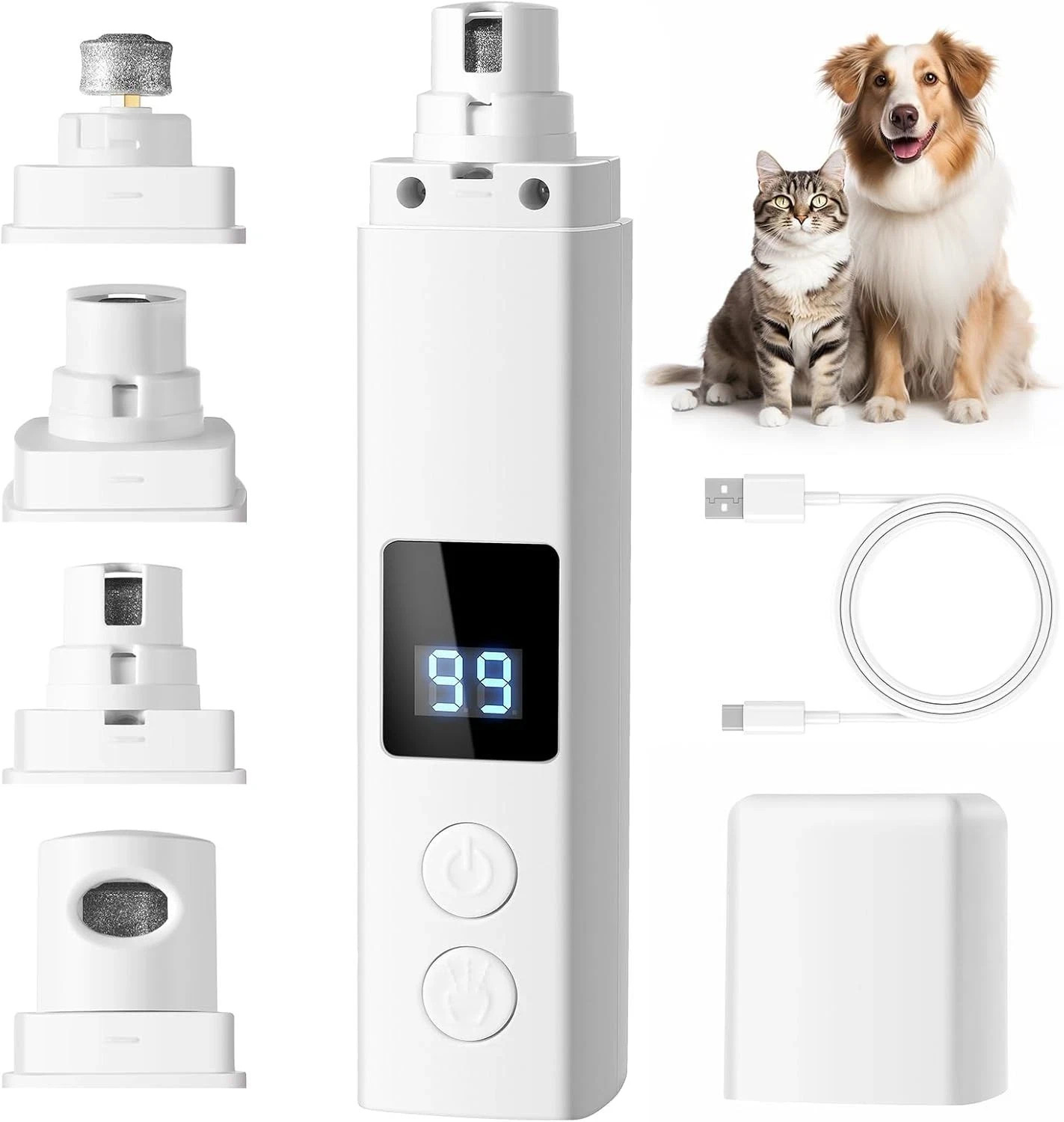 Upgraded Silent Groom Pro Nail Grinder Heusom Silent Grind Pro for Dogs Nail NEW