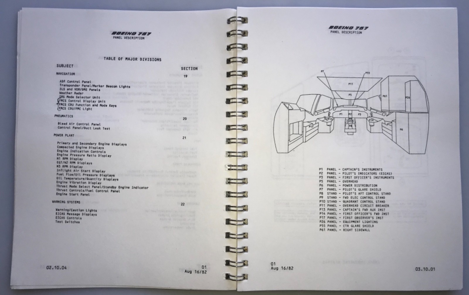 Boeing 757 Panel Description Maintenance Training Manual 1984 Airplane Book