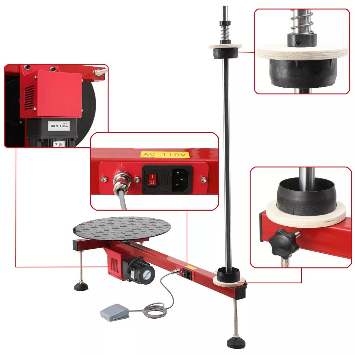 110V Semi-automatic Stretch Film Wrapping Machine Dispenser Tools Pallet Packing