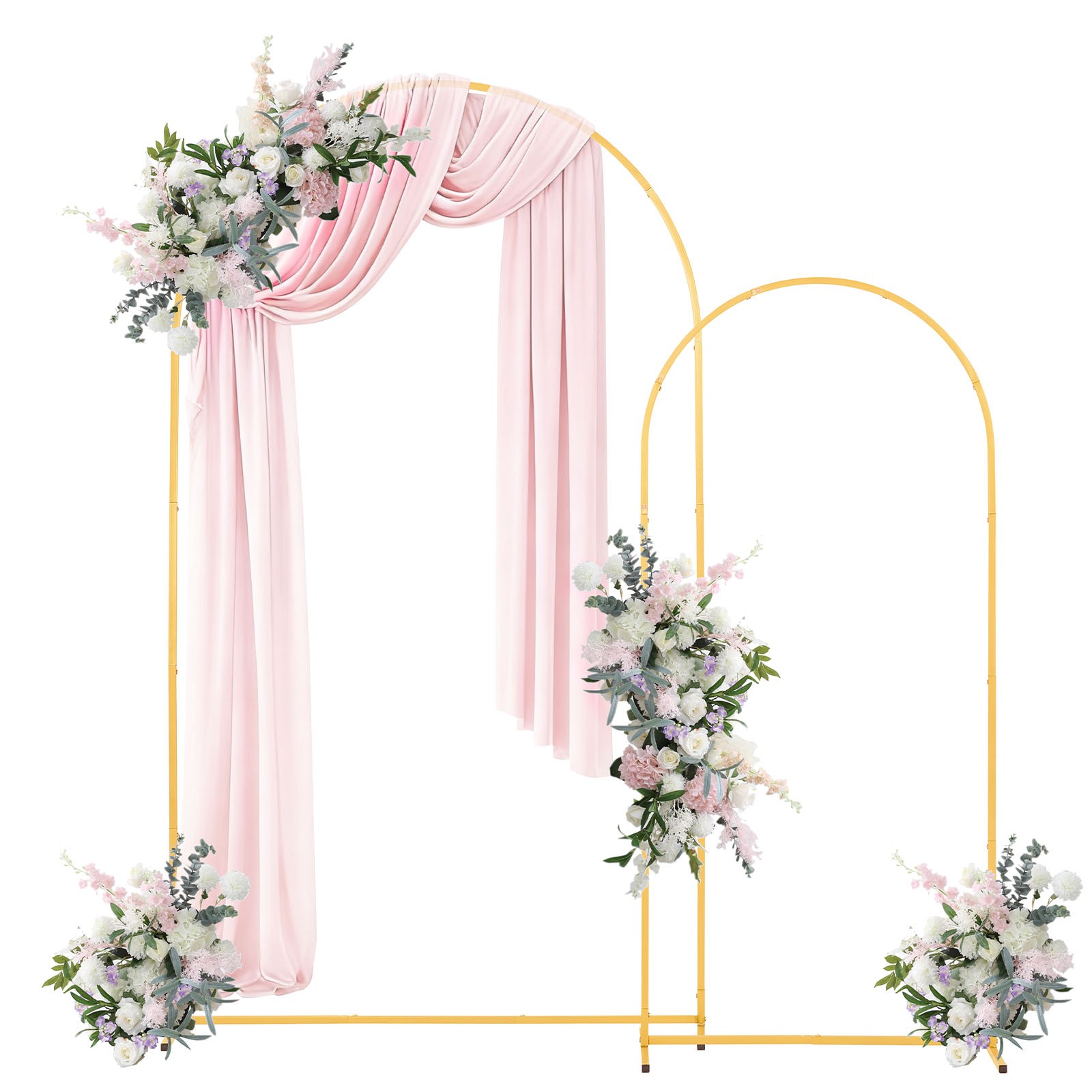 VEVOR Arch Backdrop Stand Metal Arch Backdrop Stand 7.2 ft and 6 ft Set of 2