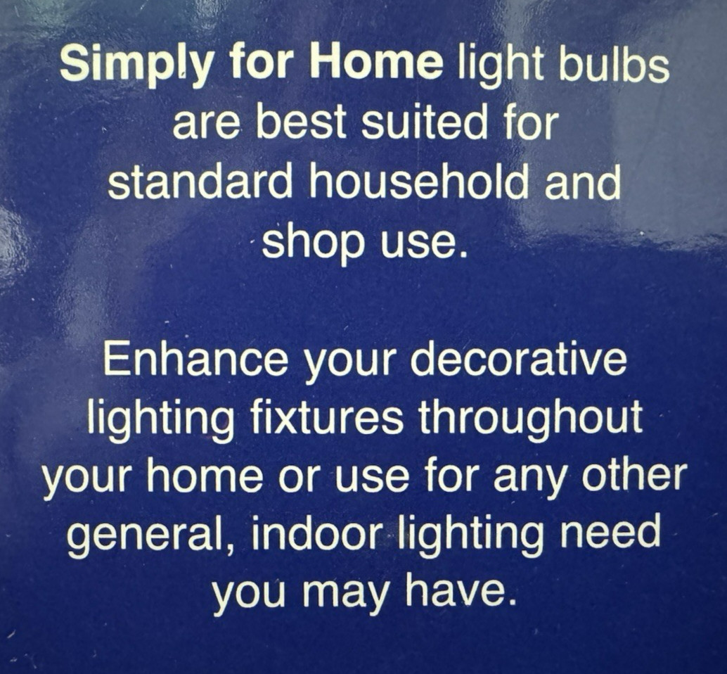 6 75W Simply for Home Frosted White Glass A19 Light Bulbs w/Standard Medium Base