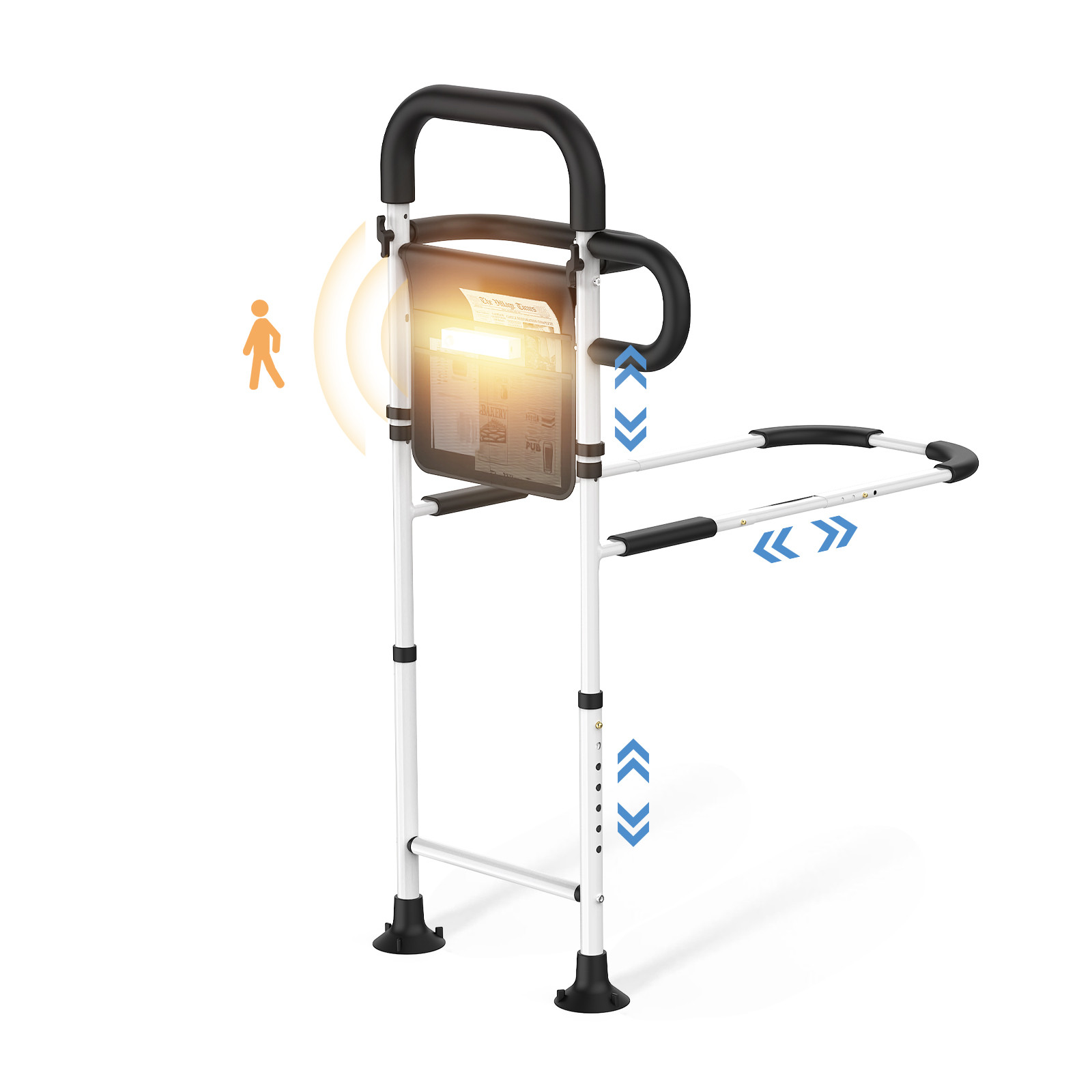 Bed Rails for Elderly Adults, Bed Rails for Seniors with Motion Sensor Light