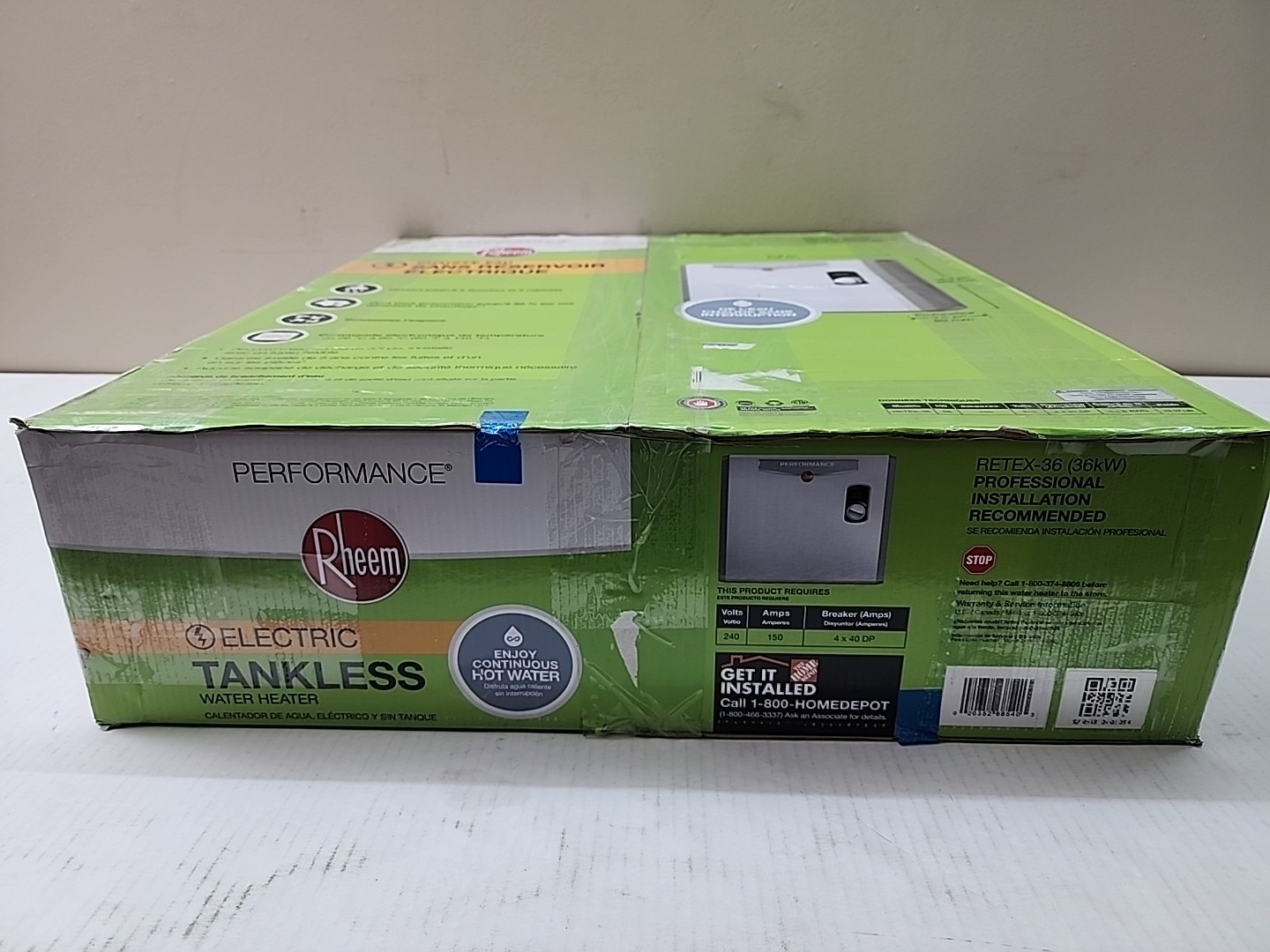 Rheem Performance 36 kW 240V Self-Modulating Electric Tankless Water Heater