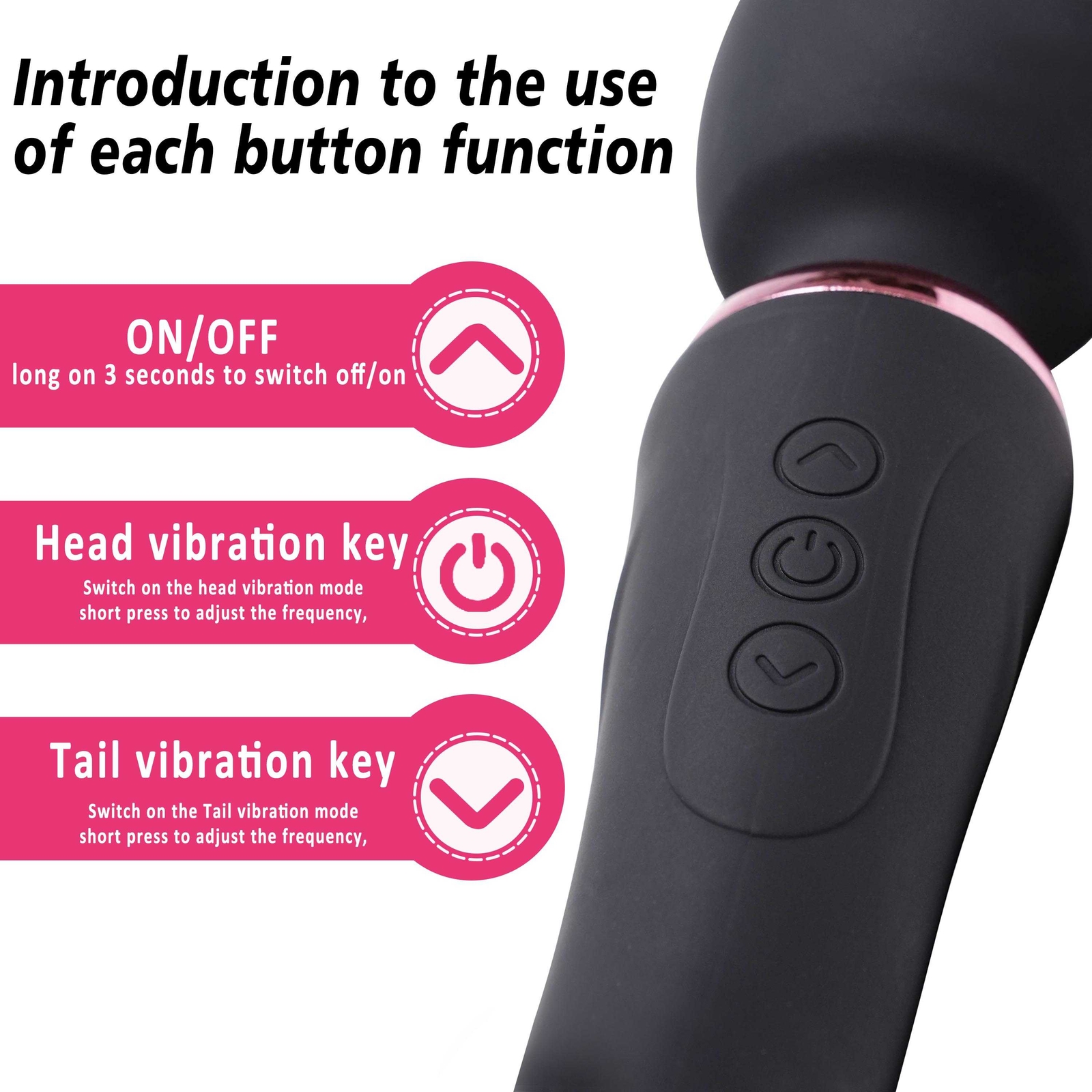 Dual Vibrator Dildo G-Spot Massage Wand Real Clit Stimulator Sex Toys for Women