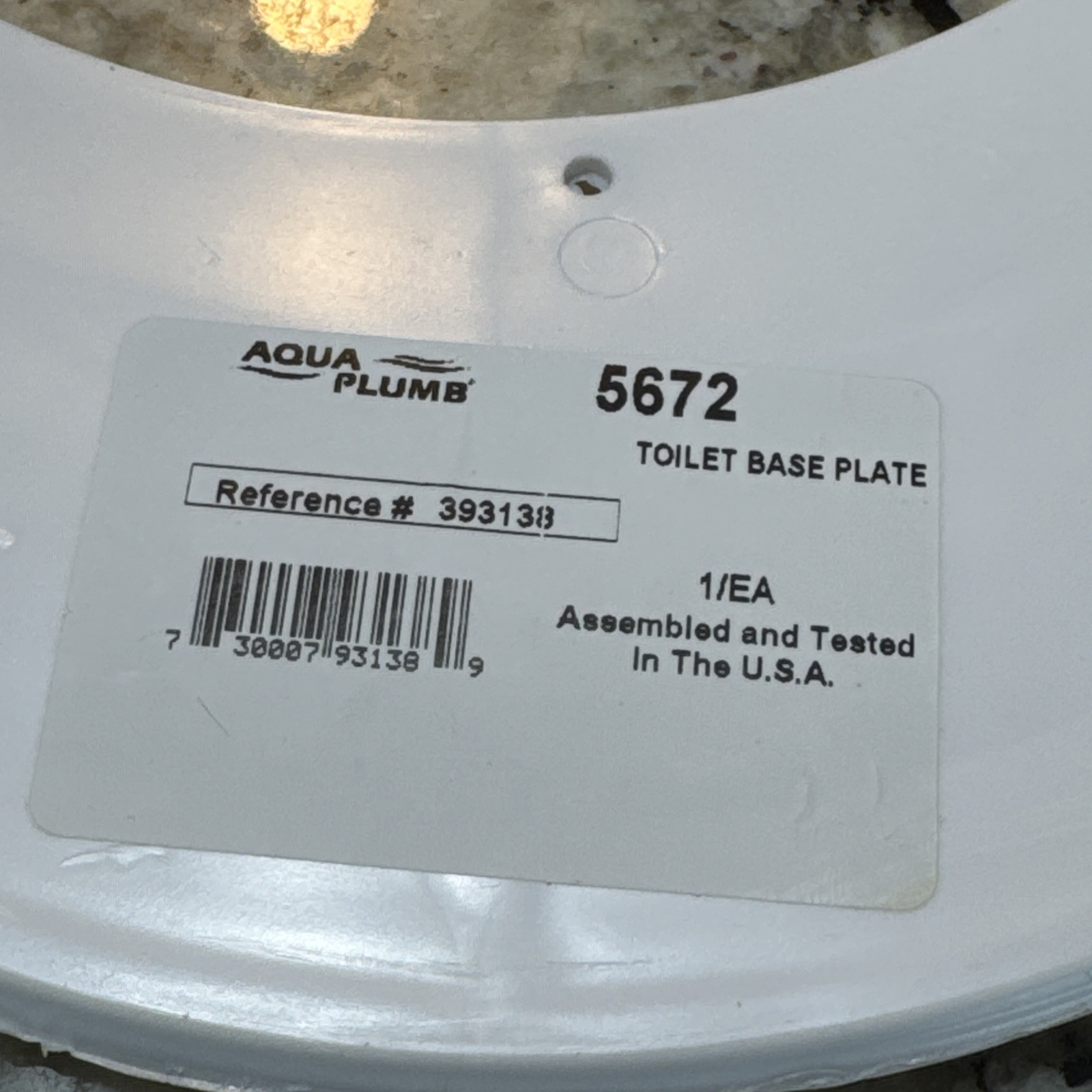 Big Foot Toilet Base Floor Cover Plate - Waterproof Seal USA Made