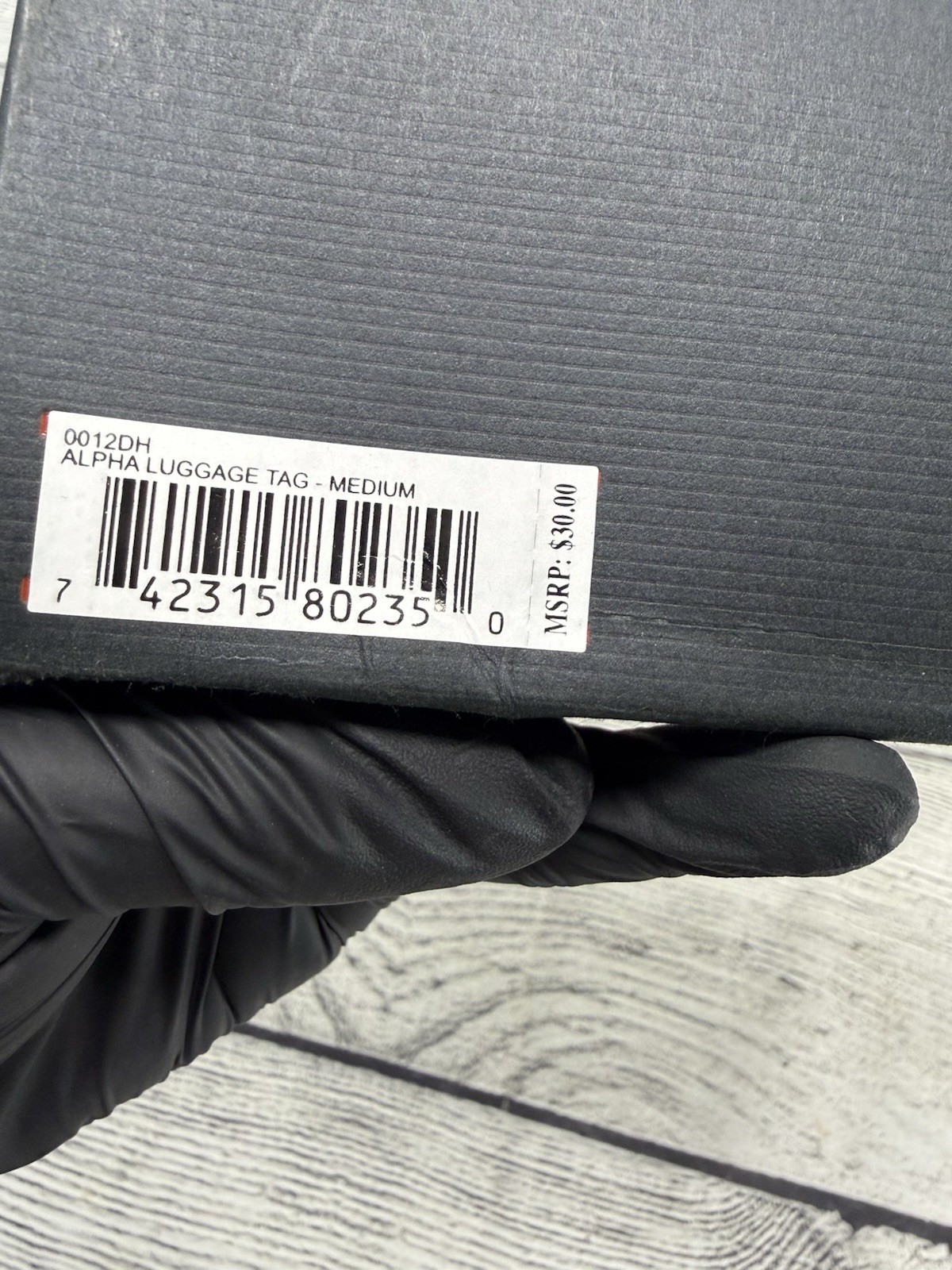 NEW TUMI Black / Red Leather Name Tag For Any TUMI Luggage Bag Backpack