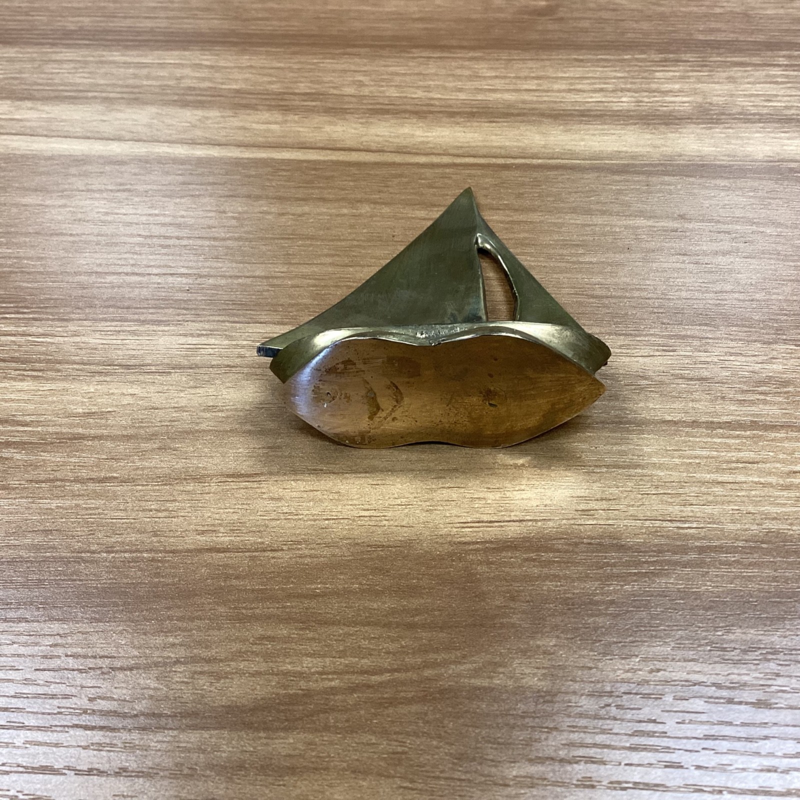 Vintage Decorative Collectible Solid Brass Sail Boat Figurine Sculpture