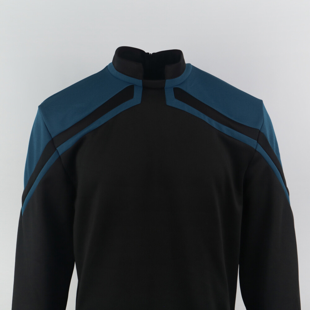 Admiral JL Picard Shirts Cosplay Male Startfleet Red Gold Blue Men Top Uniform