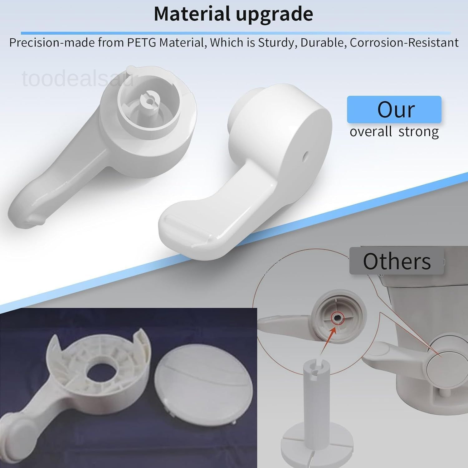 RV Toilet Flush Pedal for Dometic 300/310/320/321 Repair White