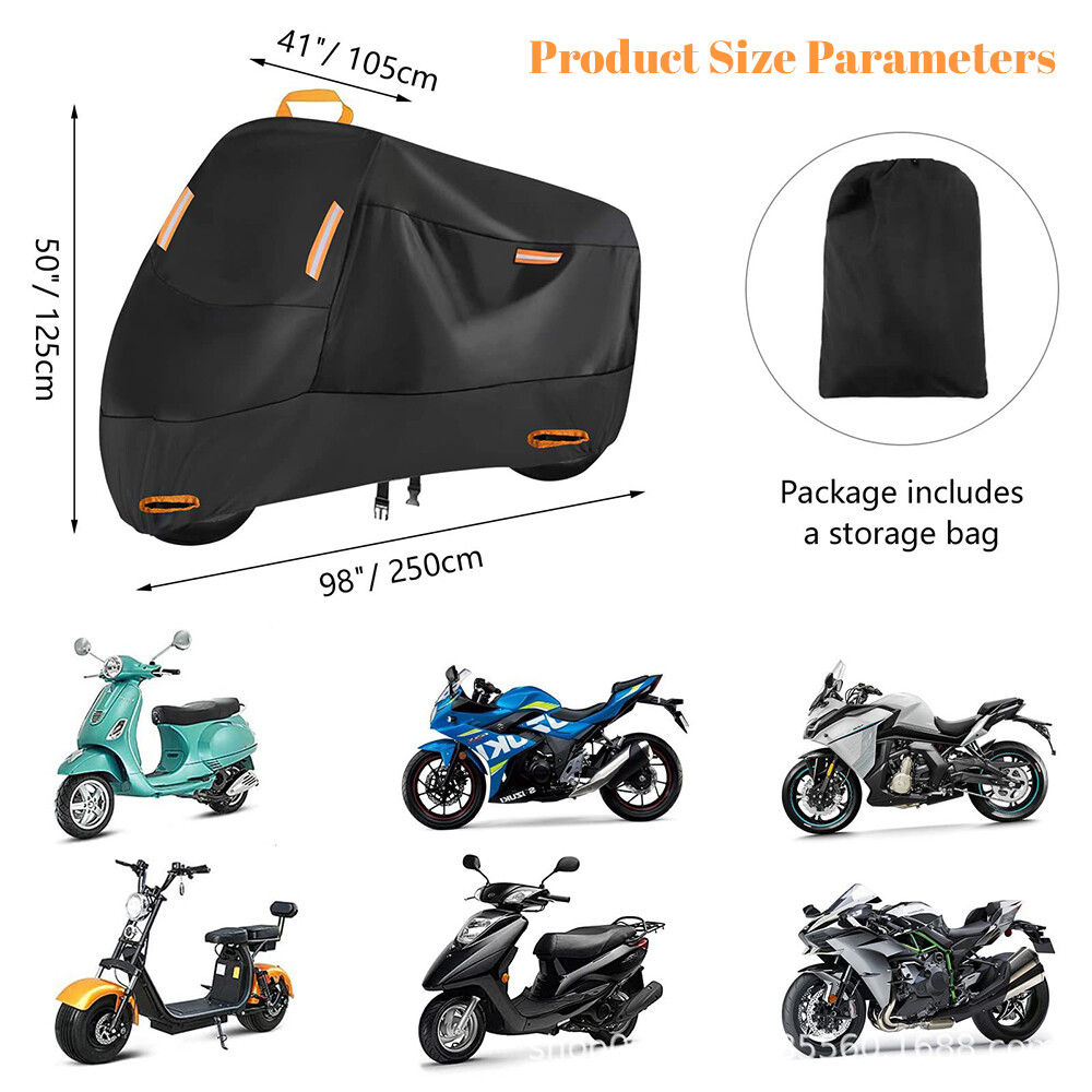 Motorcycle Bike Cover XXL Waterproof For Harley Davidson Outdoor Rain Dust Large