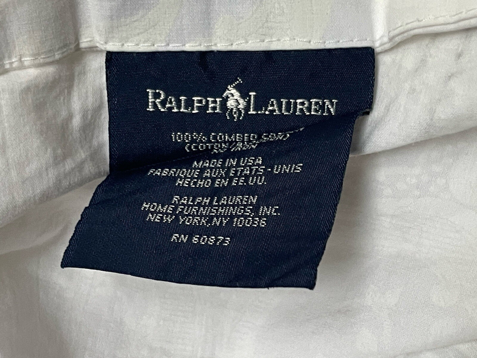 Rare! RALPH Lauren AVERY *KING Retired WHITE BED SKIRT Damask READ*