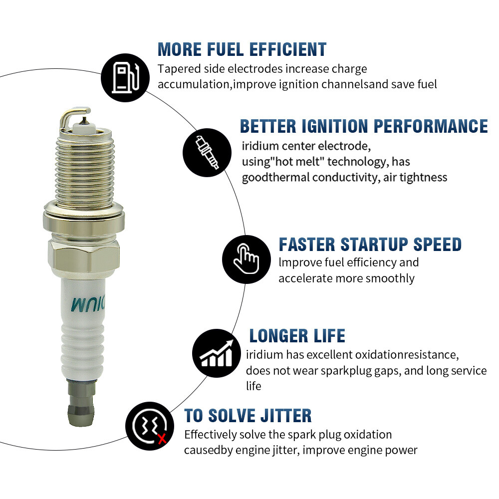 Cnpapc 6*Ignition Coil &Spark Plug for Hyundai Santa Fe Kia Sorento Sedona UF546
