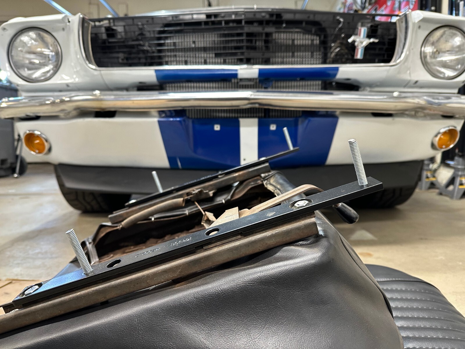 Mustang Seat Rail Extension - upto 2-1/2" inches more leg room! 1964 -1970