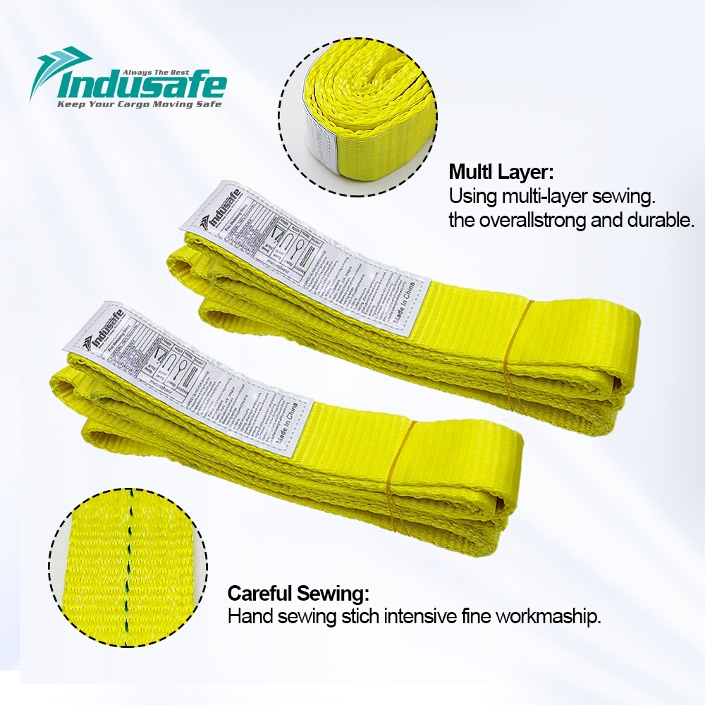 4PK 1"X6' Web Sling Lift Tow Strap Heavy Duty Rigging Moving Straps 3200LBS 5:1