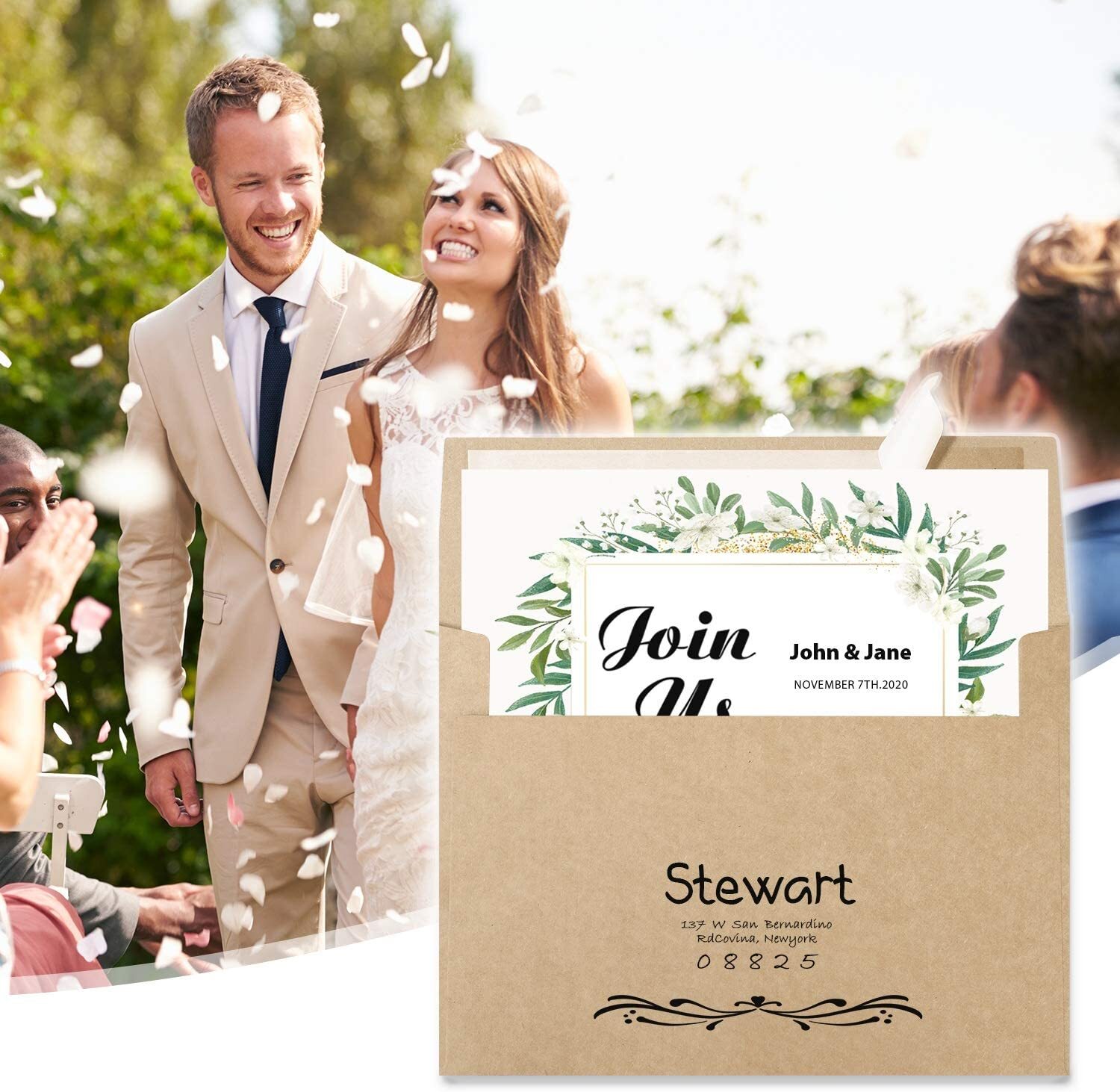 A7 Printable Brown Kraft Envelopes 5x7 250 Pack, Ohuhu A7 5-1/4 x 7-1/4 Inch