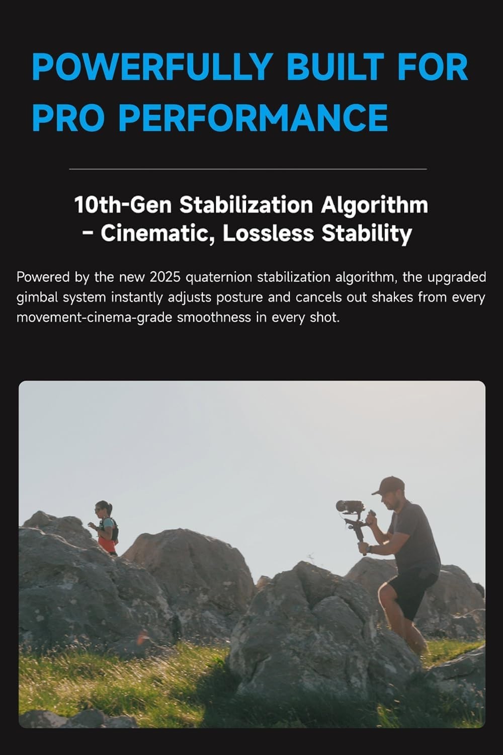 Feiyu SCORP-3 Camera Gimbal Stabilizer w/ Detachable Remote Handle & AI Tracking