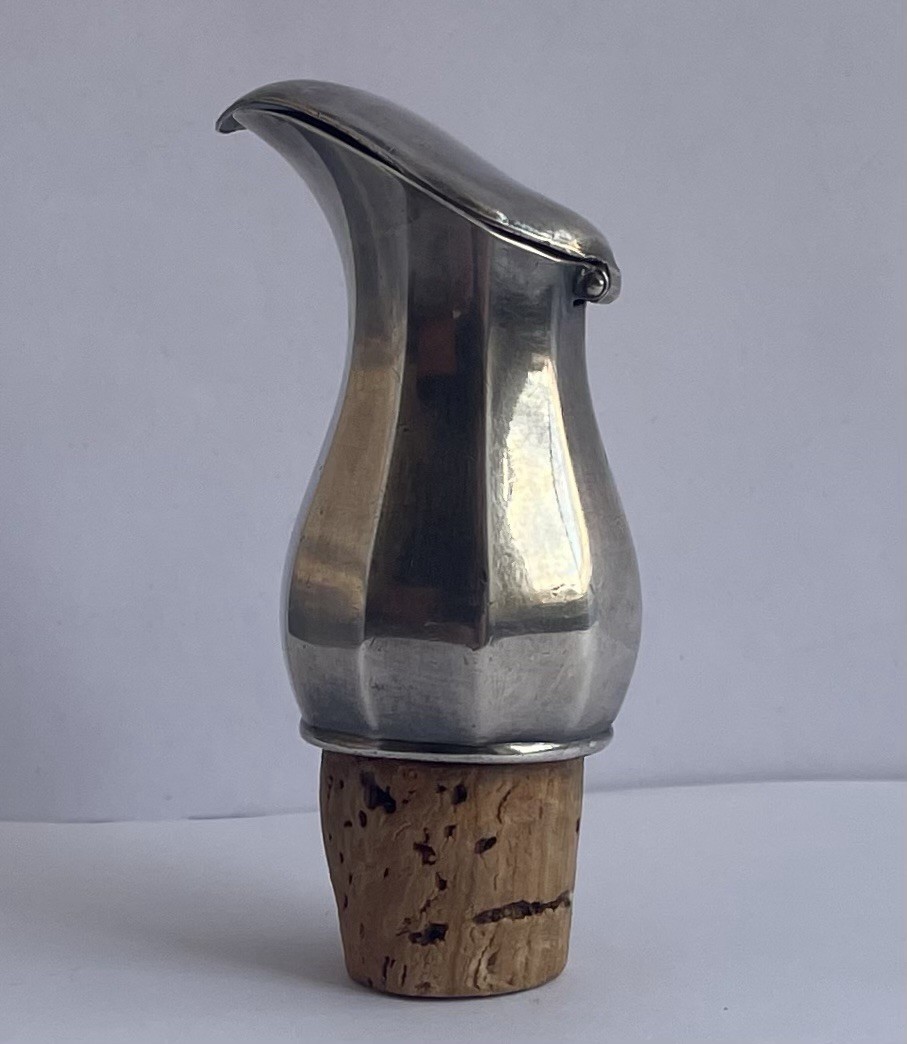 ATQ VTG German Alpacca Hoka Deco Silver Plated Liquor Pourer Counter Balanced