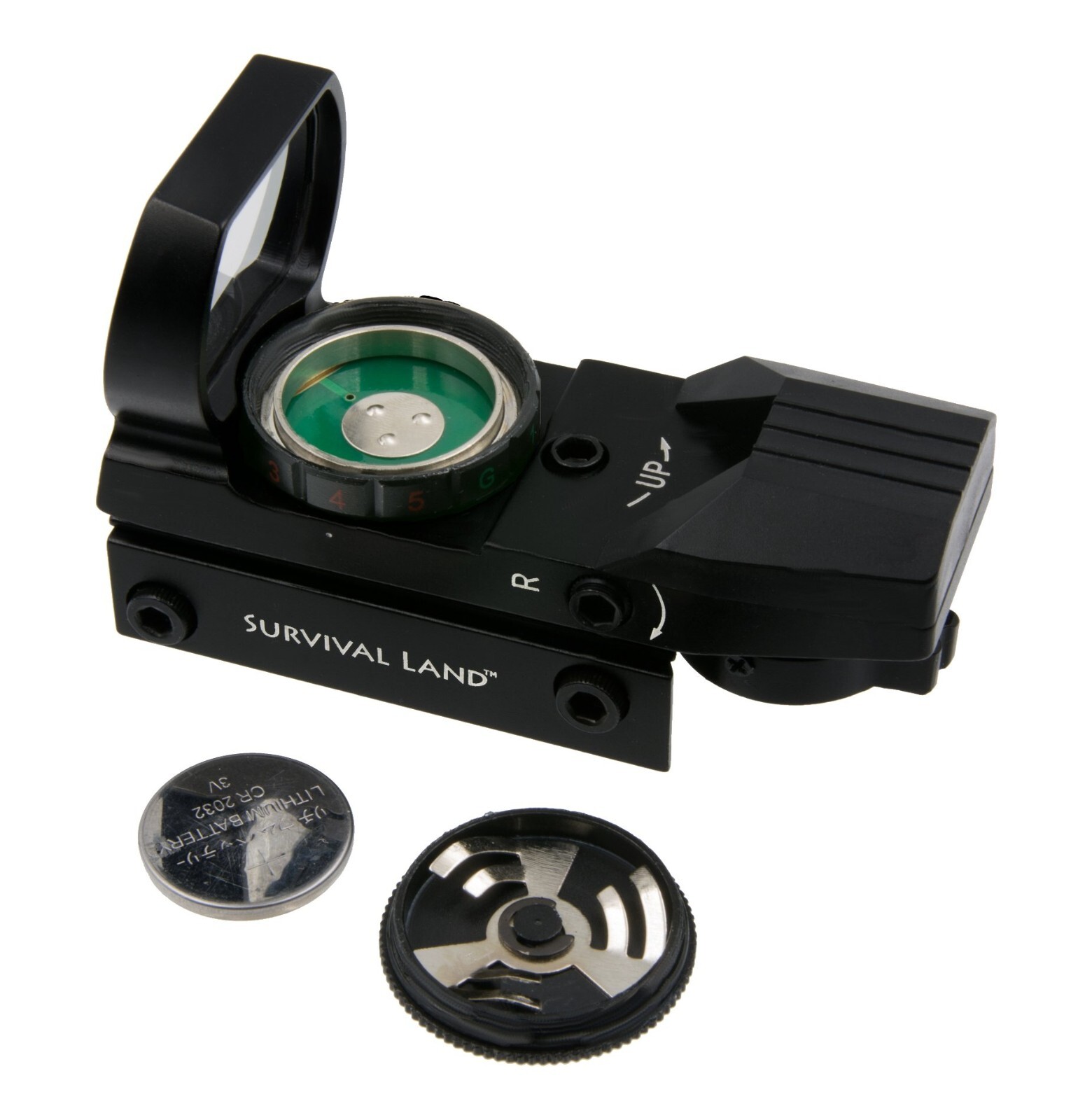 Survival Land Reflex Sight with 4 Selectable Red or Green Patterns