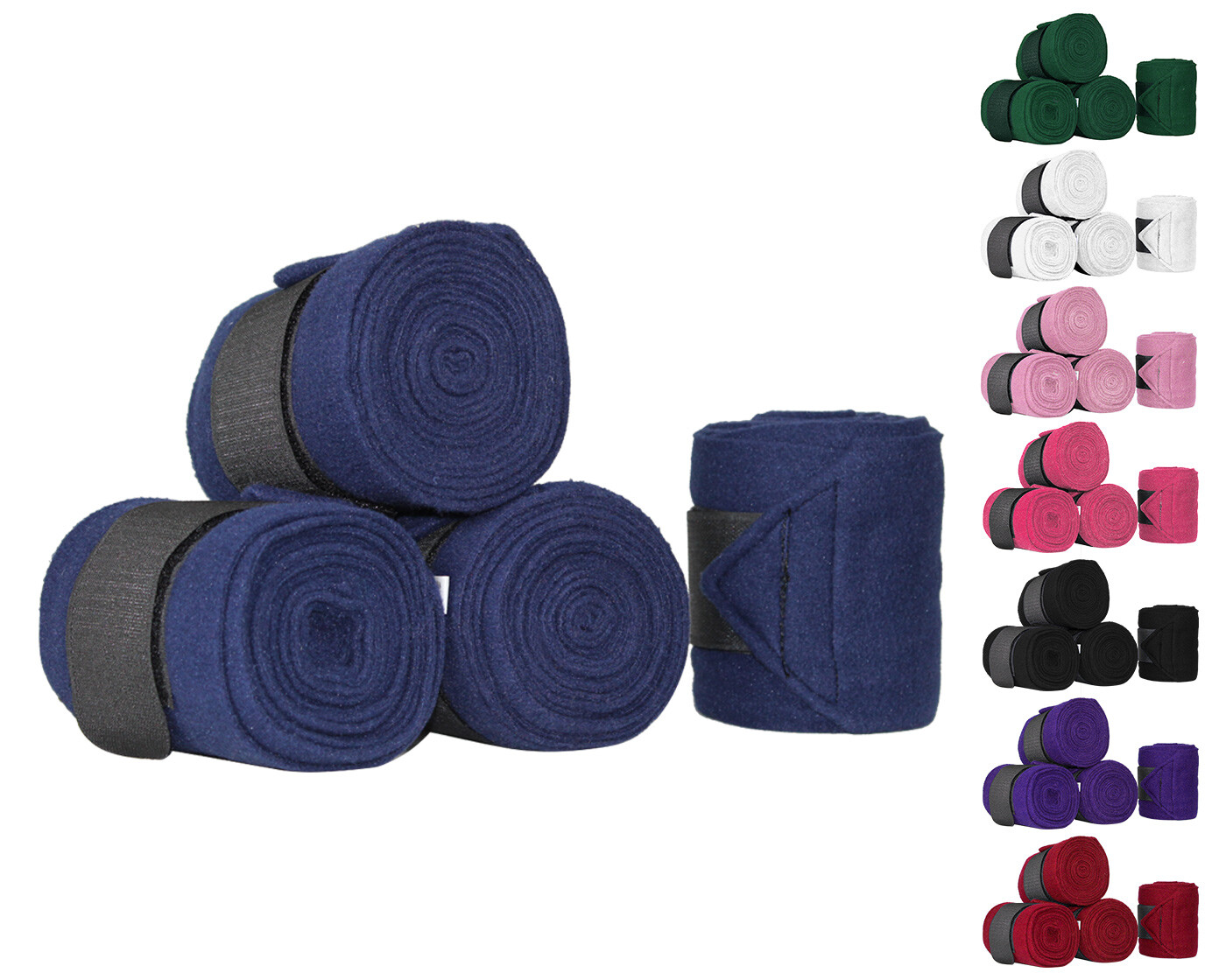 Derby Originals Fleece Horse Polo Wraps Set of 4 Bandages