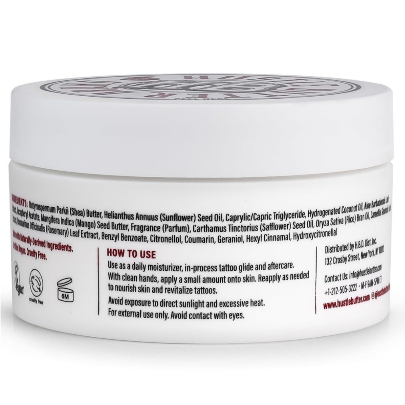 Hustle Butter Tattoo Aftercare 5oz Tattoo Balm Protects Rejuvenates Tattoos