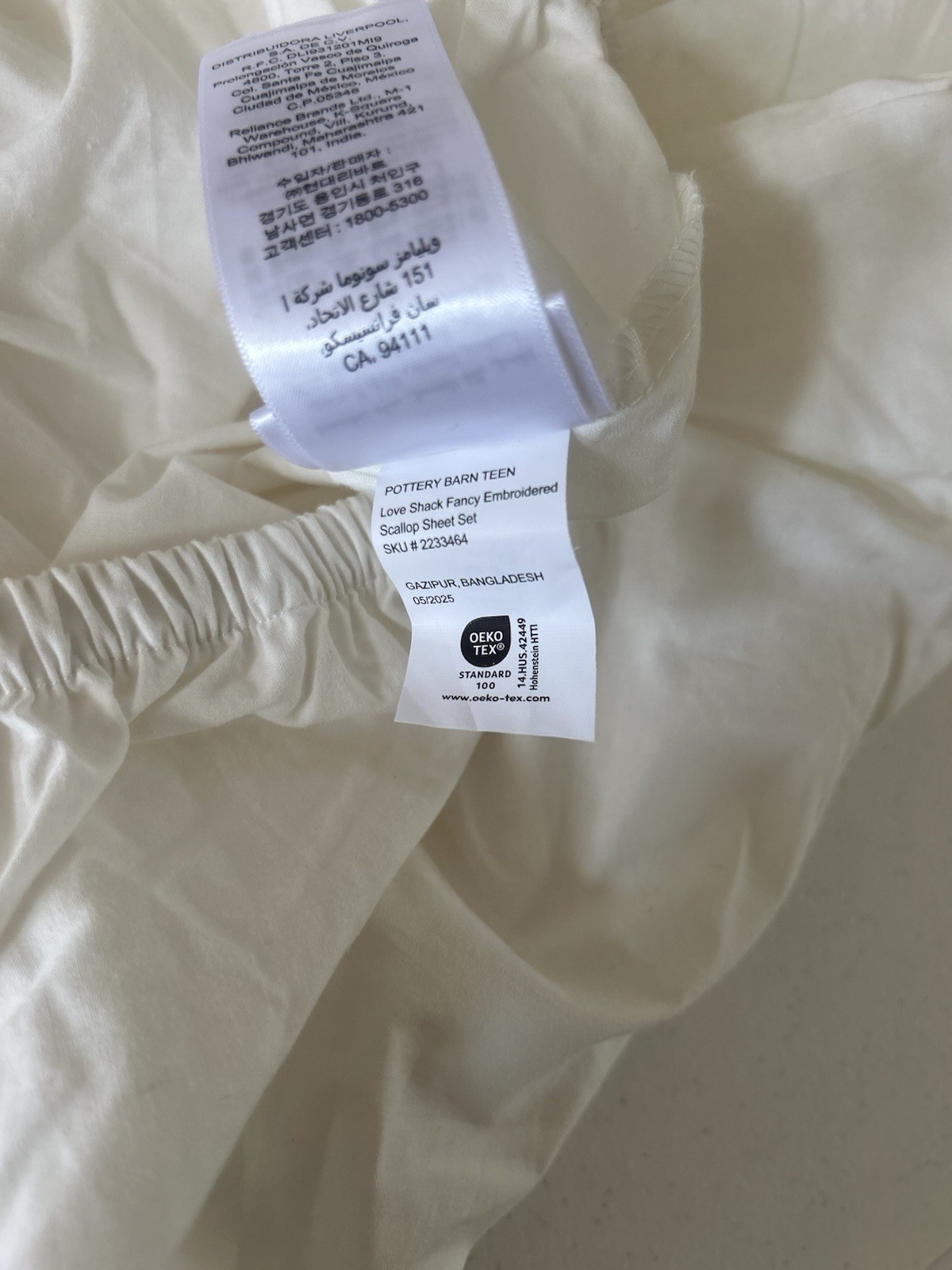 Pottery Barn Teen LoveShackFancy Embroidered Scallop XL TWIN / TWIN Sheet Set