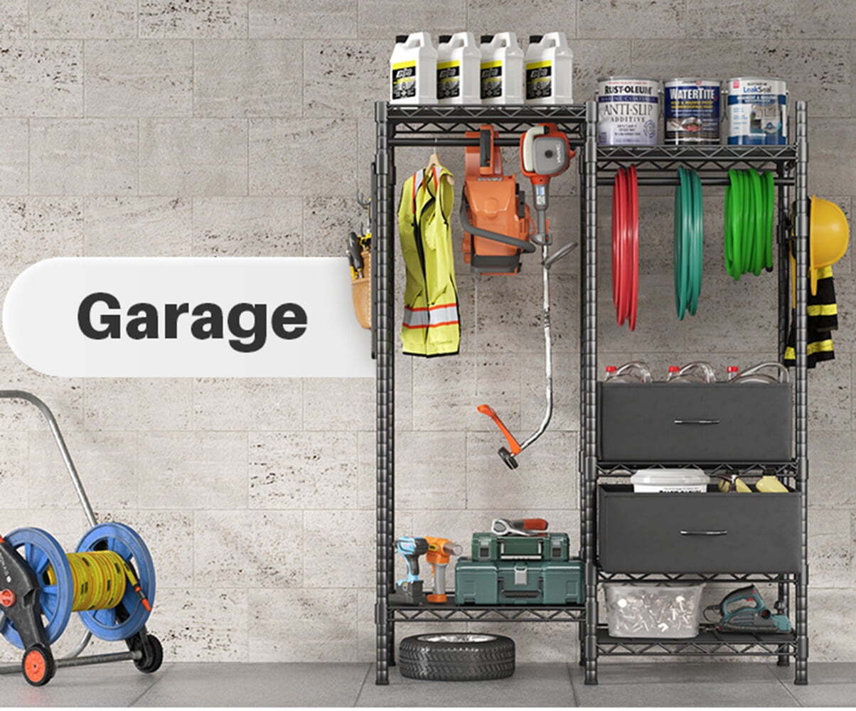 HOKEEPER Wire Garment Rack Closet Wardrobe Heavy Duty Clothes Clothing Racks