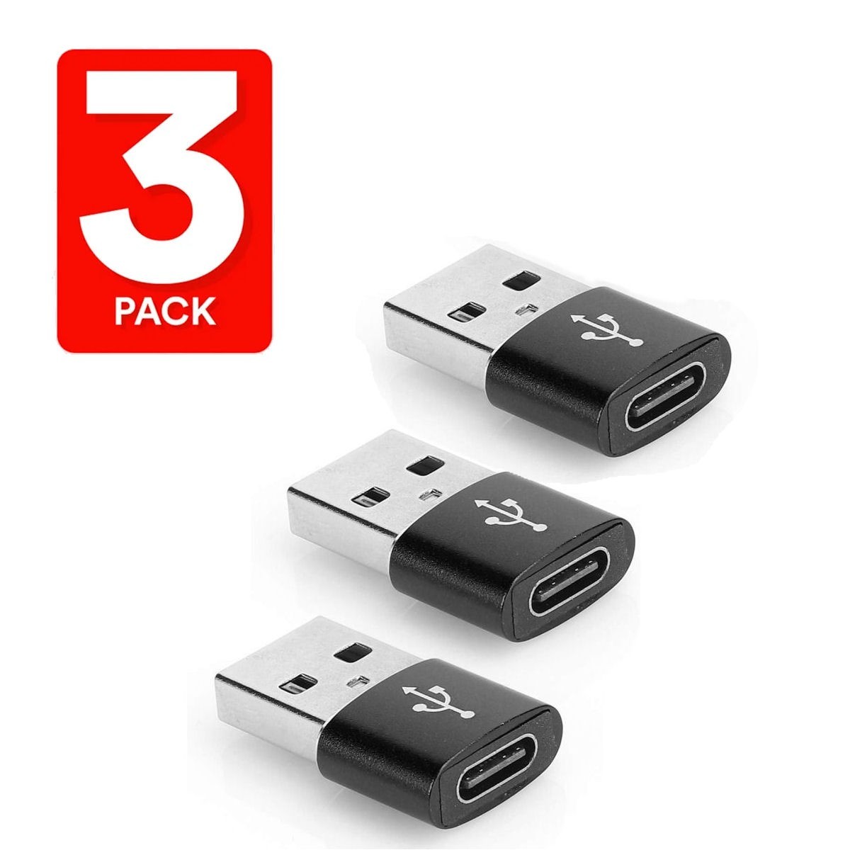 3 PACK USB C 3.1 Type C Female to USB 3.0 Type A Male Port Converter Adapter NEW