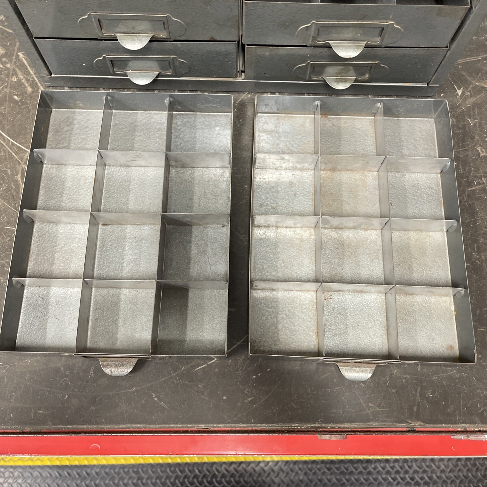 Vintage Craftsman Manufacturing Industrial Metal 8 Drawer Small Parts Cabinet