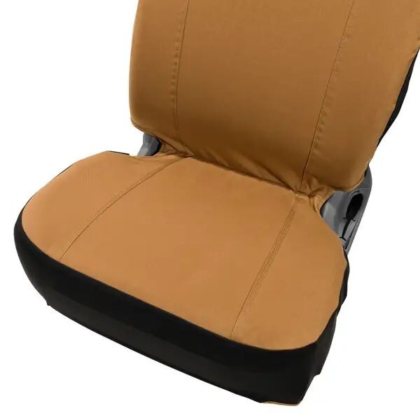 x2 Carhartt Universal Nylon Duck Canvas Bucket Seat Cover Brown Rain Defender