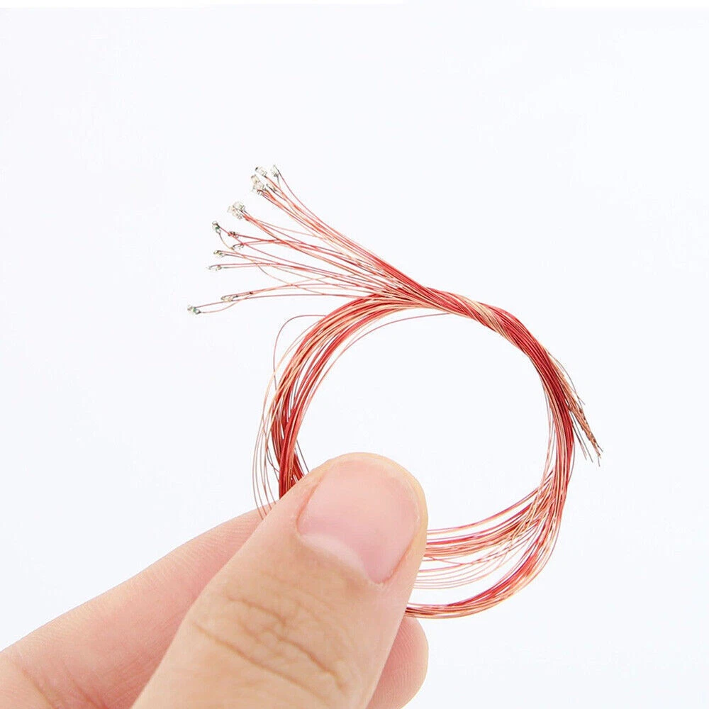 50X Wired Micro LED Pre-Soldered 0402,0603, 0805,1206 Copper Wire Lights SMD US