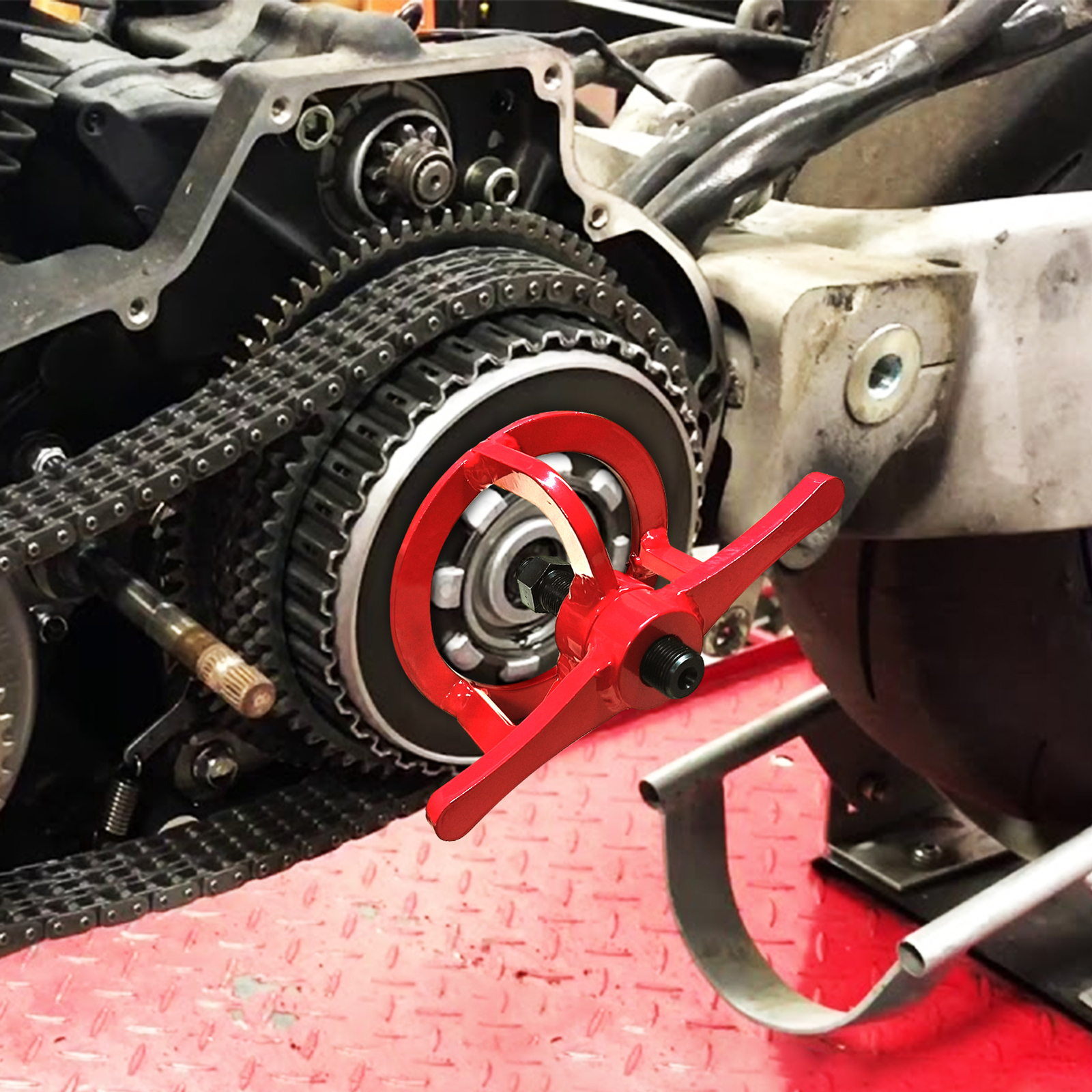 Red Clutch Spring Compressor Compression Tool for Harley Buell 883 Sportster EVO