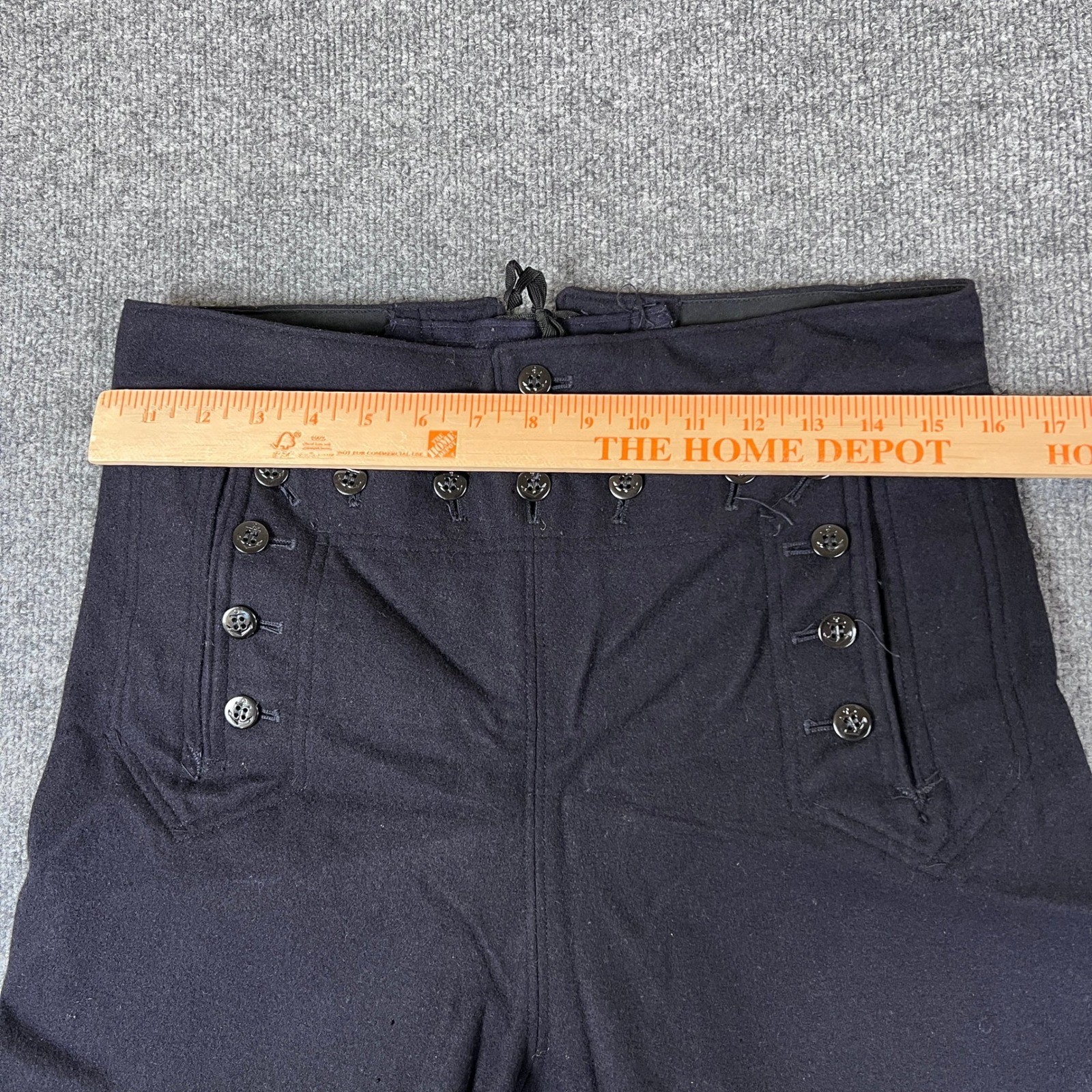 VTG 70s US Navy Sailor Pants Mens 32L 32x32 Wool Cracker Jack Bell Bottom Flare