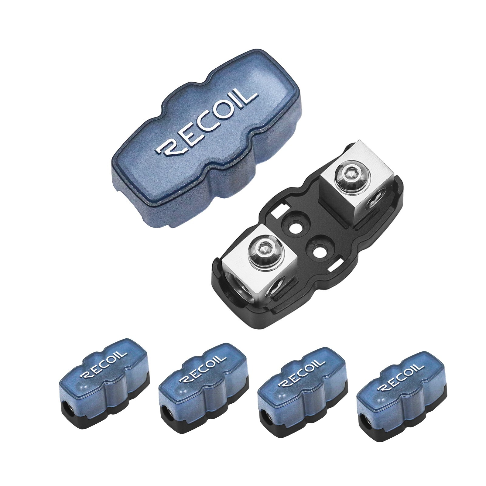 Recoil SFH11-5 5pcs Super Compact Mini-ANL Inline Fuse-holder 4/8 Gauge In&Out