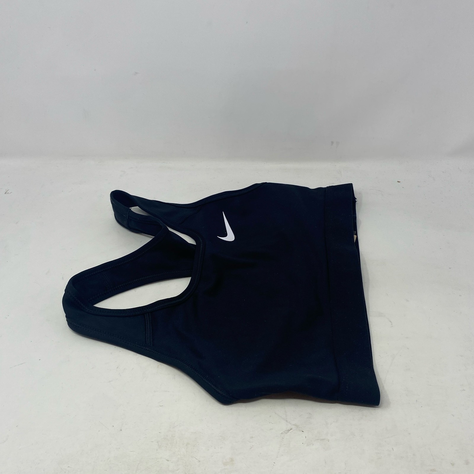 Nike Swoosh Non-Padded Sports Bra Black/White - Women’s S