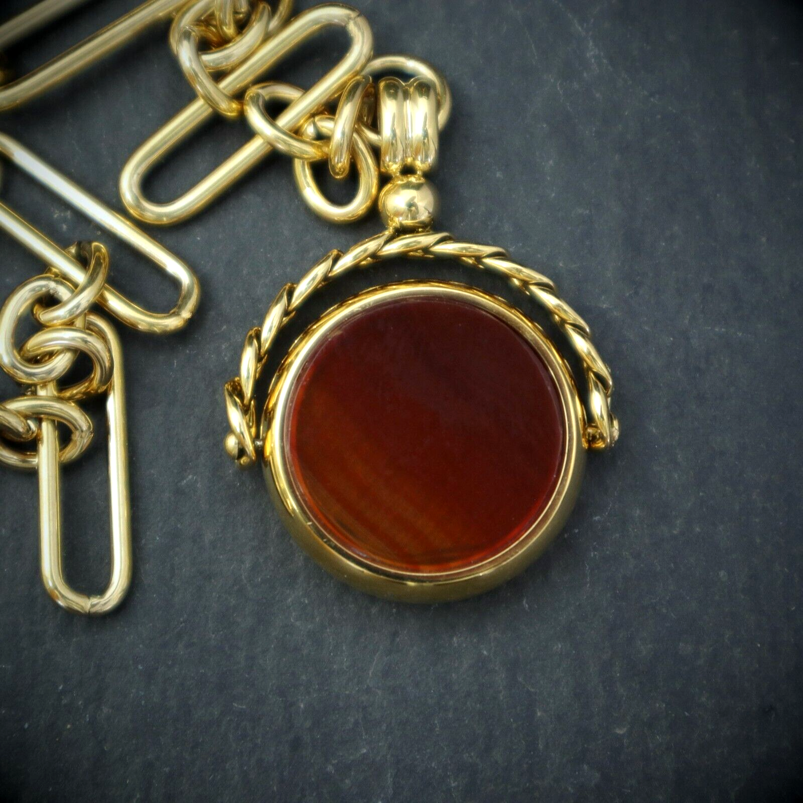 18k Gold Plated Trombone Pocket Watch Albert Chain - Peaky Blinders