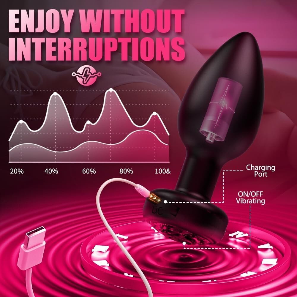 3Pc Vibrating Butt Plug Anal Dildo Prostate Massager Vibrator Sex Toys Men Women