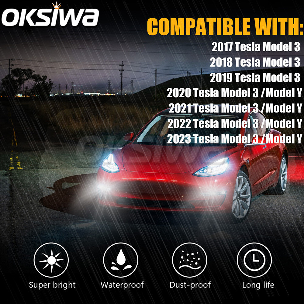 LED Fog Lights For 2015 16 2017 Ford F-150 Clear Lens Front Bumper Driving Lamps