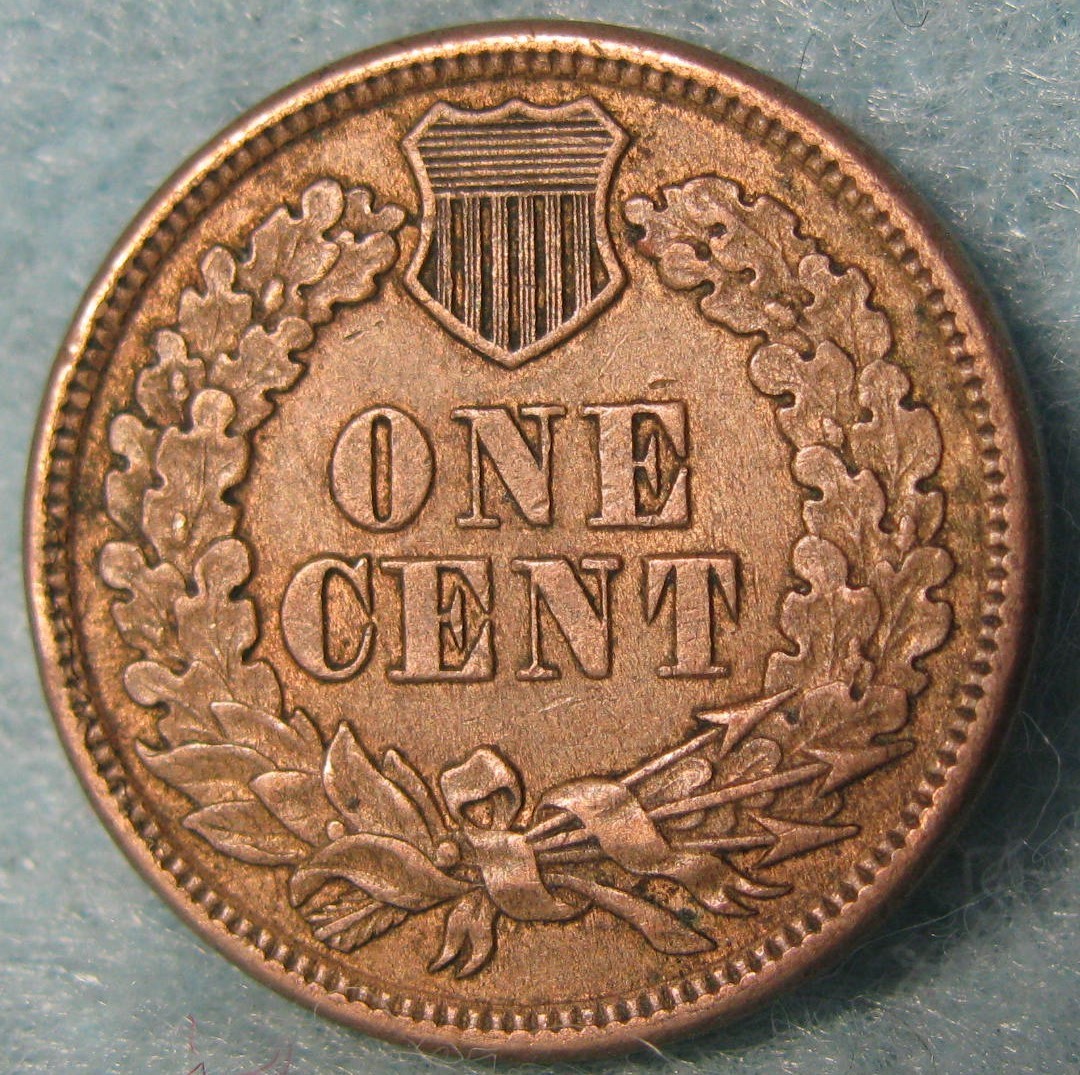 1860 Indian Head Penny Small Cent High Grade w/ Liberty & Diamonds US Coin #573