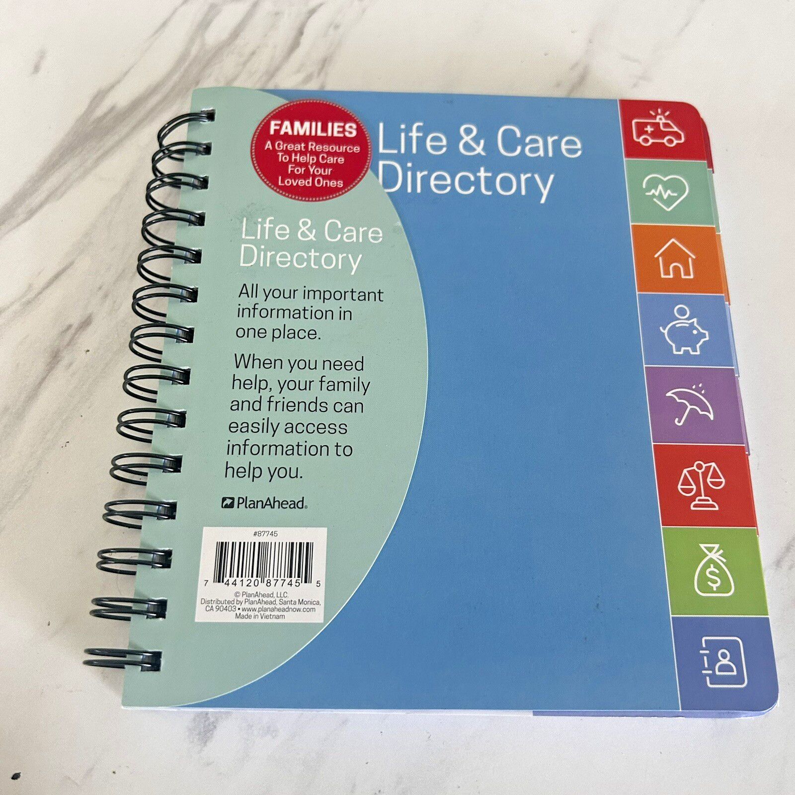 Life and Care Directory Journal All Information in One Place Medical & More BxM0