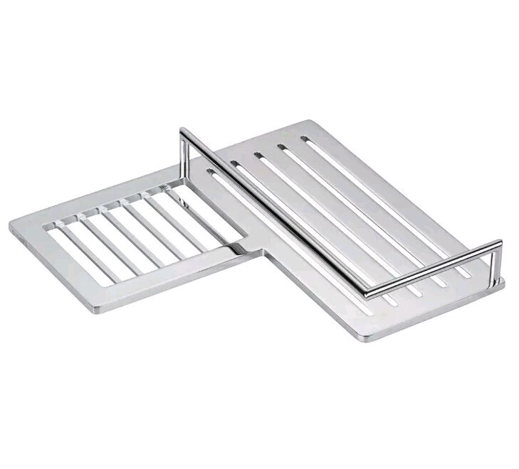 Ginger 28504L/PC Surface Corner Shower Shelf - Left in Satin Nickel NEW