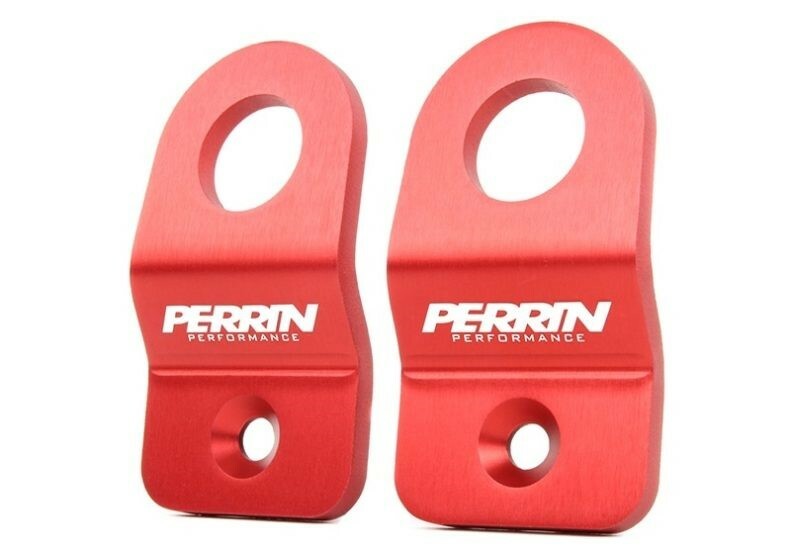 Perrin Performance Radiator Stay Kit (Red) for 2008-2021 Subaru WRX / STI