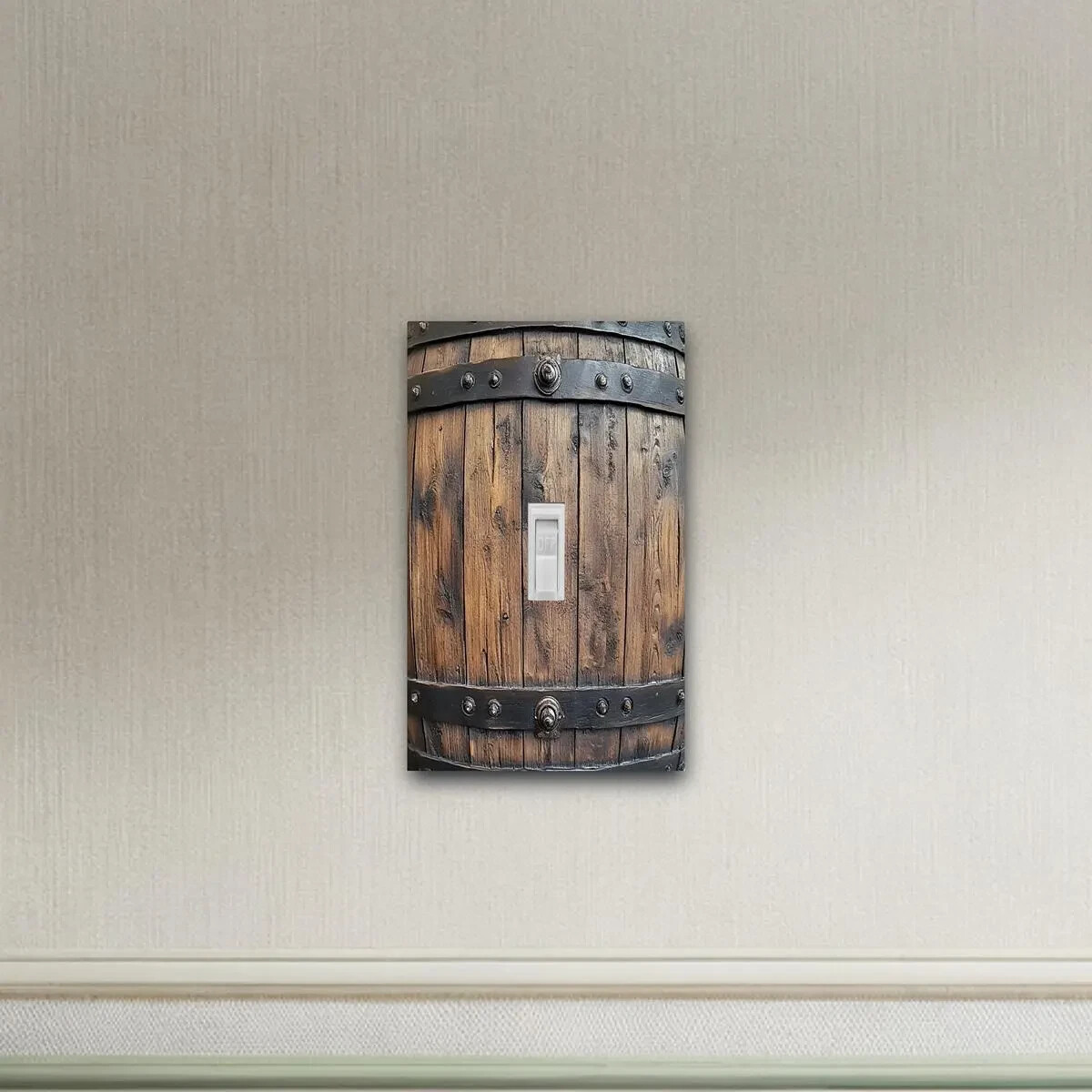 Whiskey Barrel outlet cover switch cover home decor light switch plate rocker