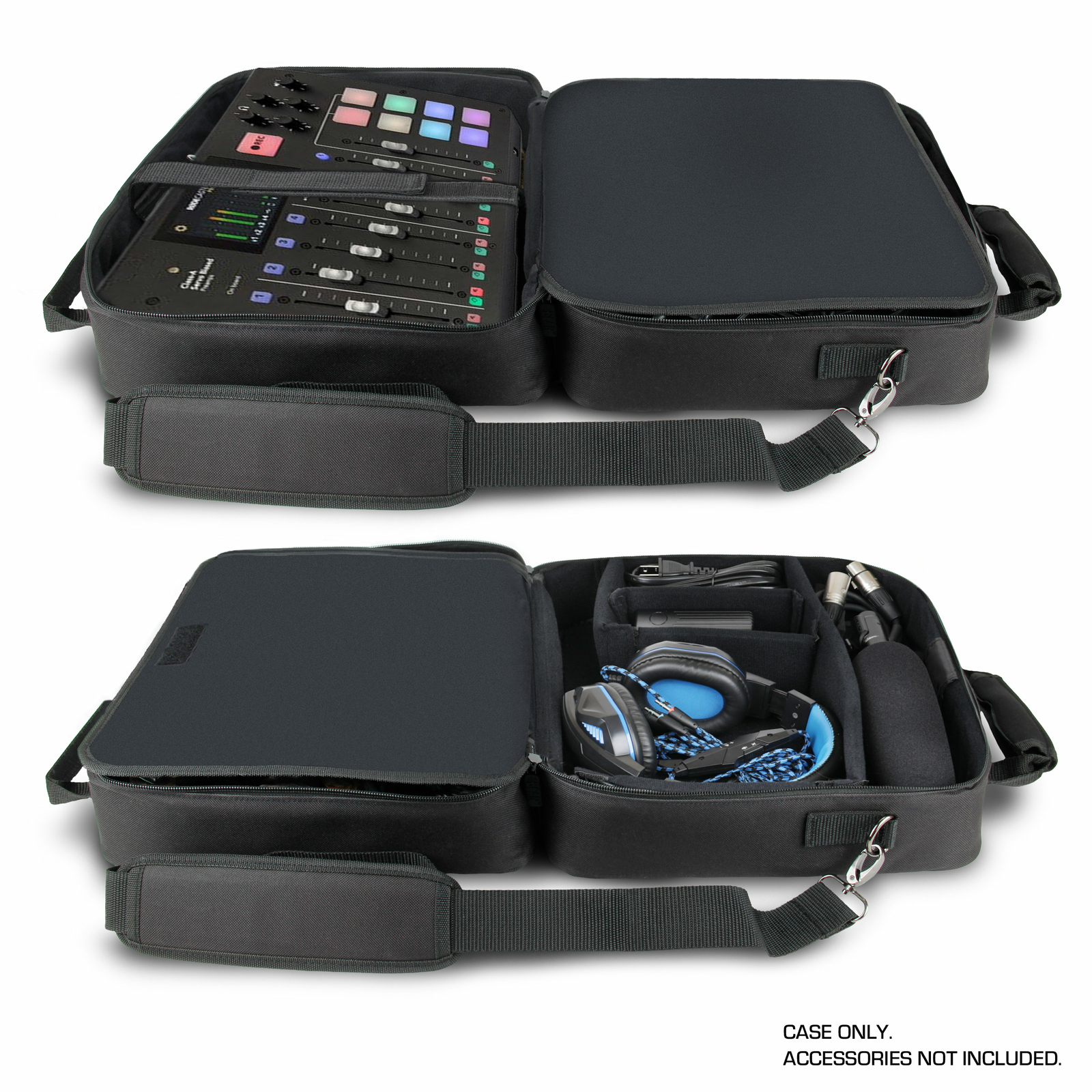 USA GEAR RODECaster Pro Case - Hold Podcaster, Mixer, Microphones, and More