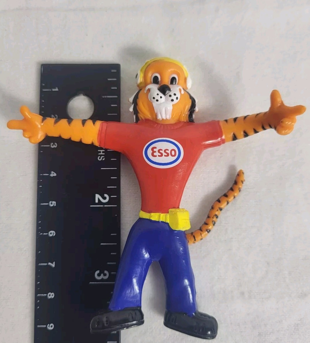 Esso Oil & Gas Tiger Figure Bendy Promo Toy 3.5" 1980's - Lot Of 2